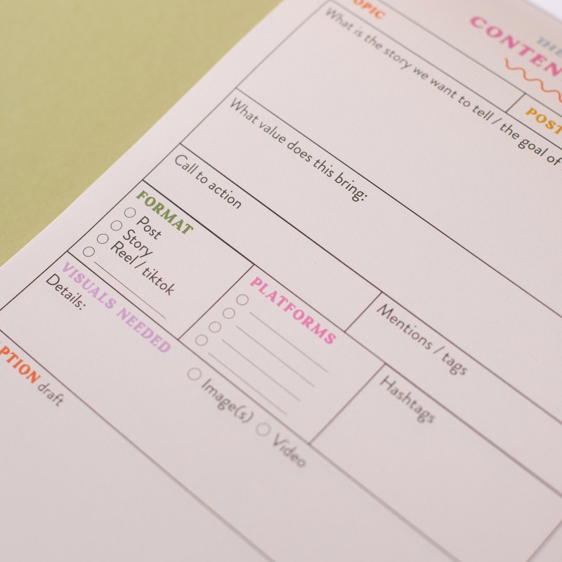 social media planning kit